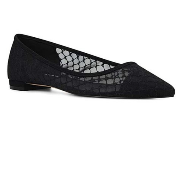 Nine West Black Sheer-Accent Alicea Flat - Picture 2 of 10
